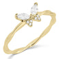 Milla Butterfly Rings for Women or 14k Gold Plated Stackable Rings