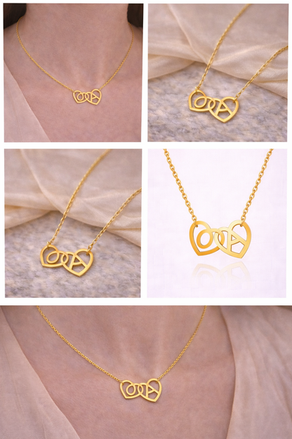 The Amara Heart Initial Necklace for Women