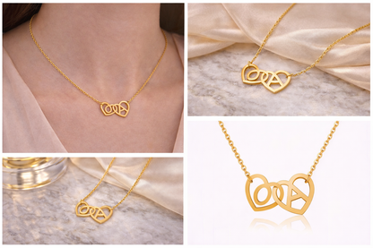 The Amara Heart Initial Necklace for Women
